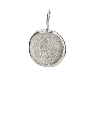 Organic Fingerprint White Gold Keepsake Pendant III